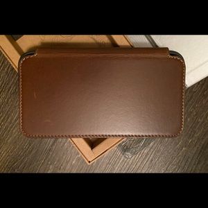 NOMAD Leather Phone Folio Case, Card Holder, Medium Brown, Fits iPhone 11